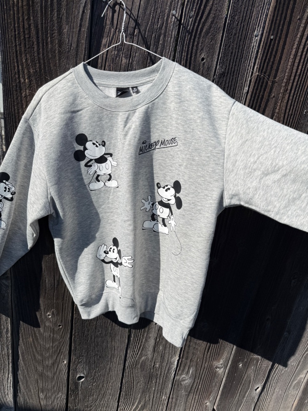 Mickey Mouse Gray Graphic Sweatshirt